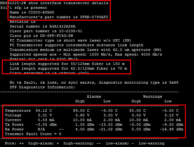 Specific information of an SFP transceiver plugged into the Cisco switch.jpg